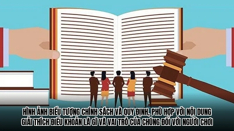 Hình ảnh biểu tượng chính sách và quy định, phù hợp với nội dung giải thích điều khoản là gì và vai trò của chúng đối với người chơi