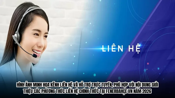 Hình ảnh minh họa kênh liên hệ và hỗ trợ trực tuyến, phù hợp với nội dung giới thiệu các phương thức liên hệ chính thức tại Fenerbahçe VN năm 2026