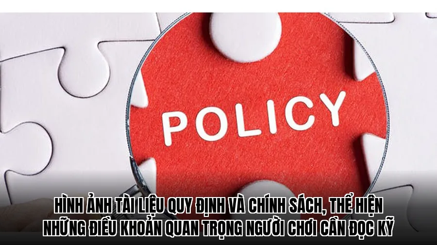 Hình ảnh tài liệu quy định và chính sách, thể hiện những điều khoản quan trọng người chơi cần đọc kỹ