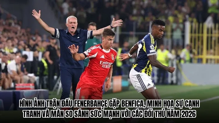 Hình ảnh trận đấu Fenerbahçe gặp Benfica, minh họa sự cạnh tranh và màn so sánh sức mạnh với các đối thủ năm 2026