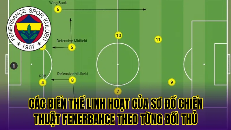 Các biến thể linh hoạt của sơ đồ chiến thuật Fenerbahce theo từng đối thủ
